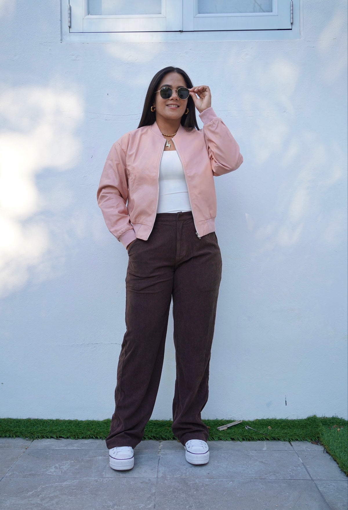 Mauve leather jacket