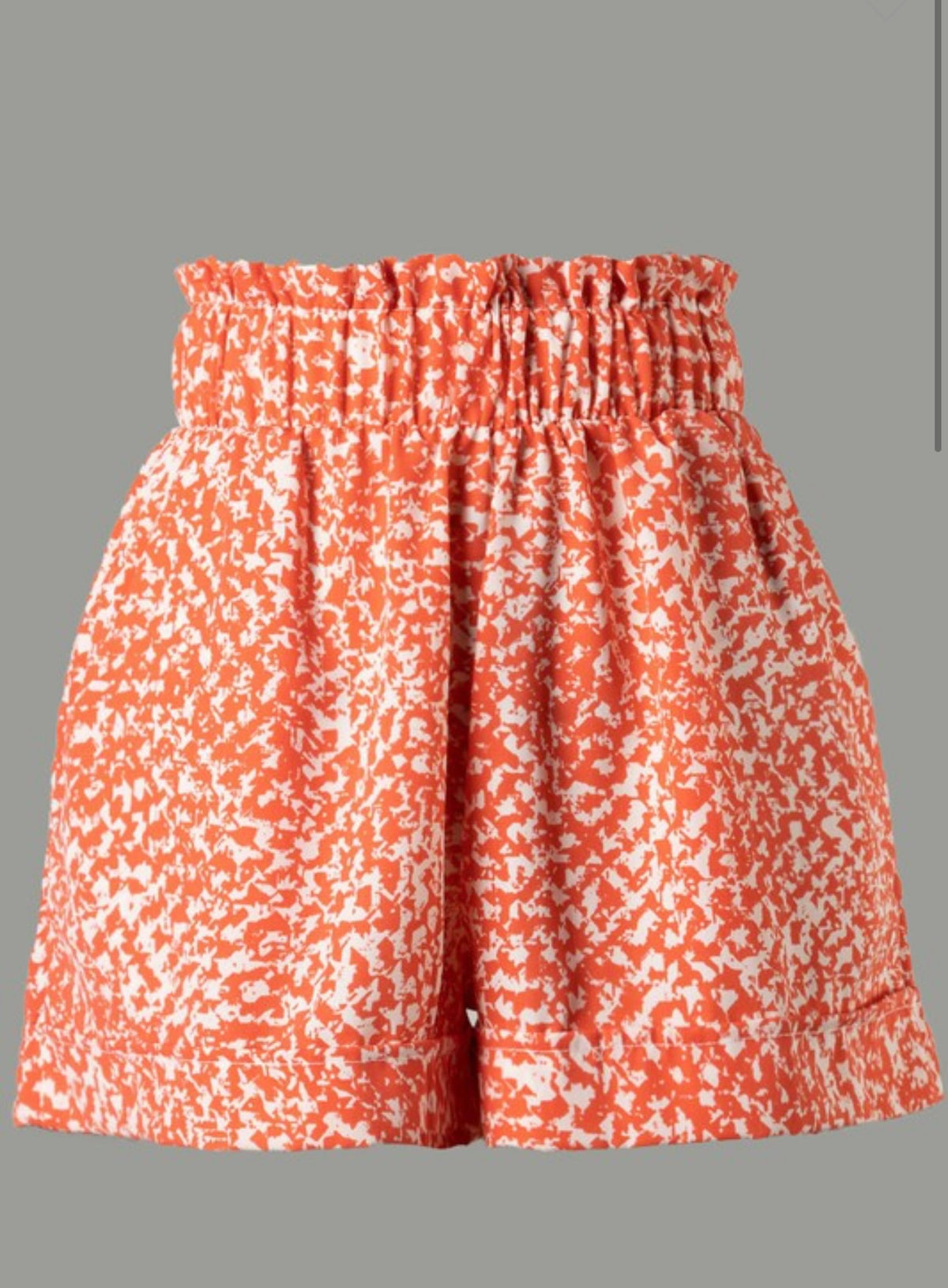 Orange paradise paperbag shorts